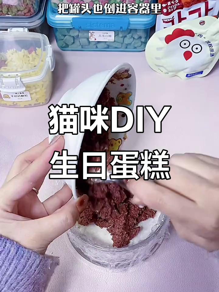 自制猫咪生日蛋糕，超解压的DIY过程