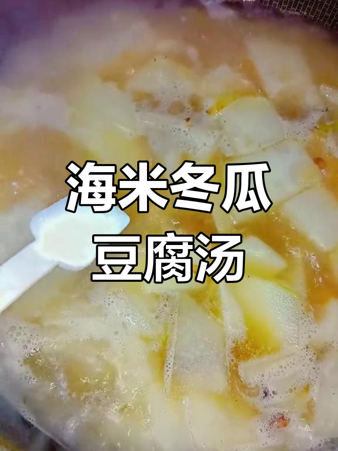 冷冬必备！海米冬瓜豆腐汤，鲜美又暖心
