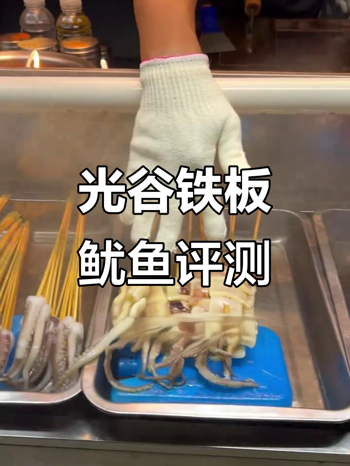 光谷夜市铁板大鱿鱼测评,口感鲜美不腥