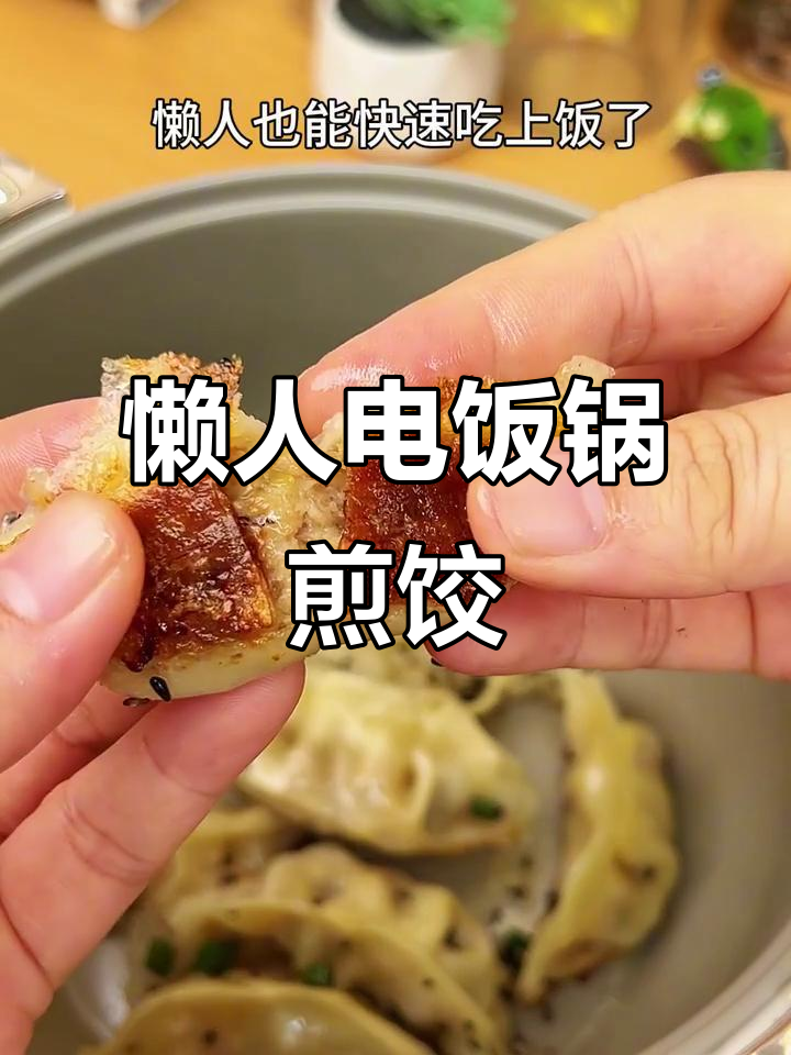 电饭煲轻松做煎饺,10分钟搞定,外脆内嫩超美味!