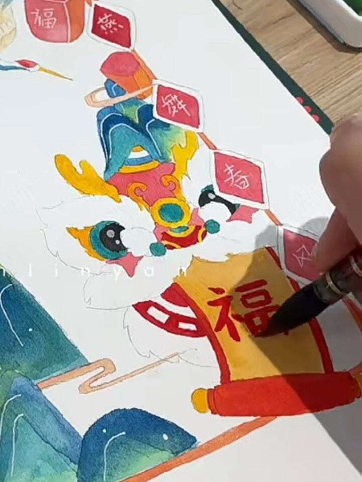 中国风|龙年国风手帐手抄报(上色篇)