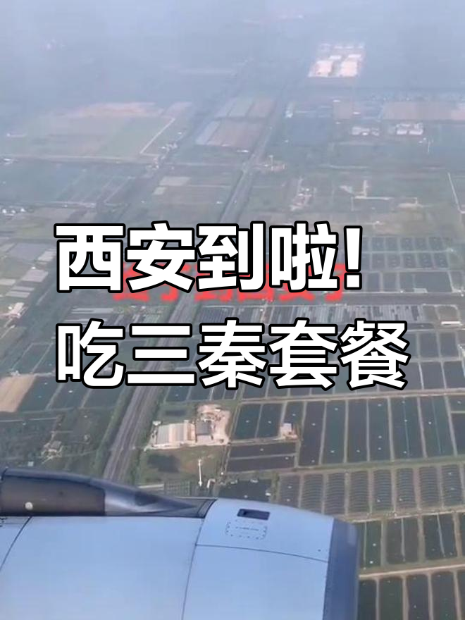 西安咸阳机场降落,三秦套餐凉皮肉夹馍等你尝