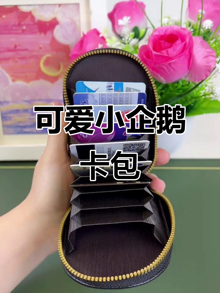 小巧卡通企鹅卡包,多卡位设计超实用