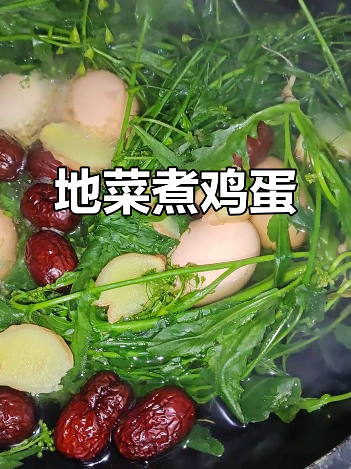 三月三地菜煮鸡蛋,荠菜的香气渗透到蛋中