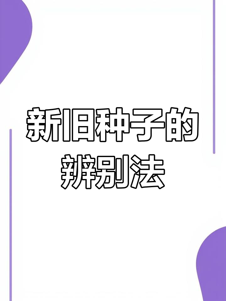 蔬菜种子新陈鉴别技巧