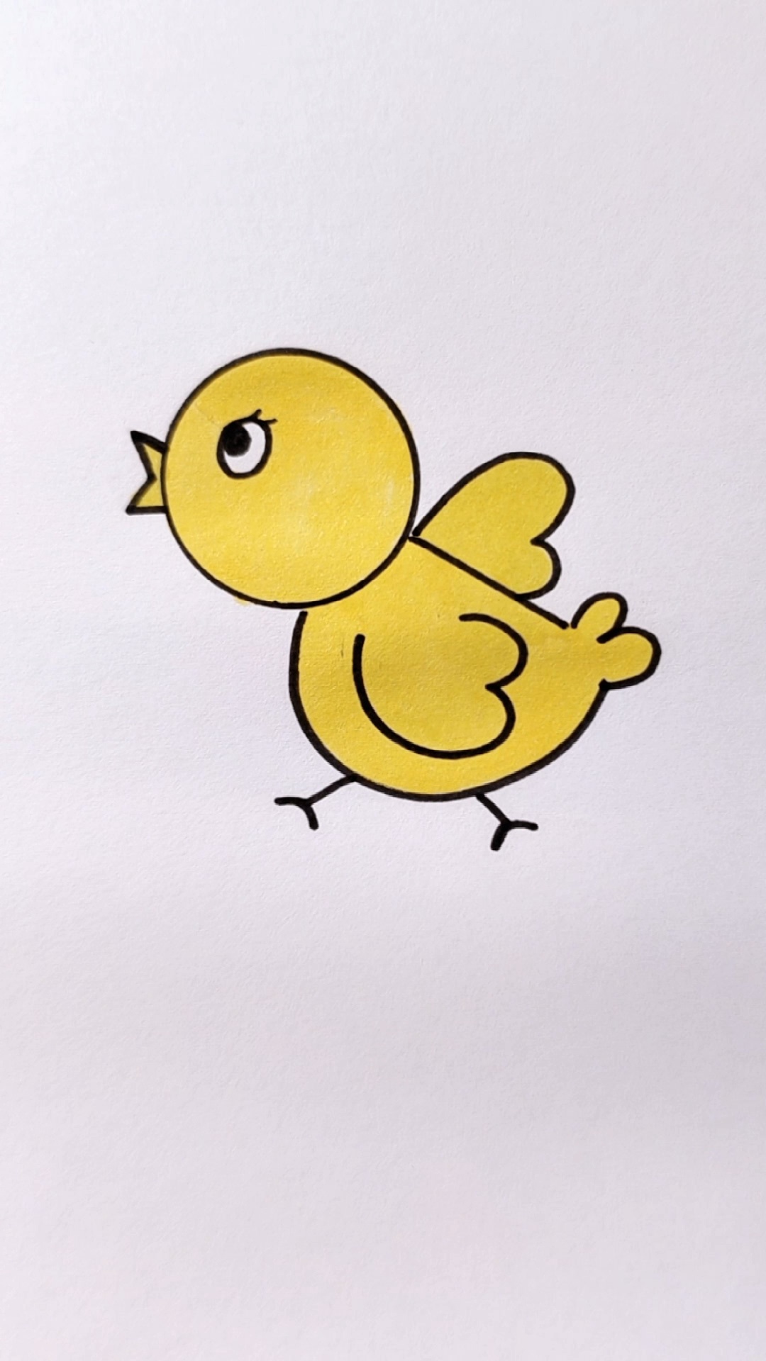 简单的小鸡画法