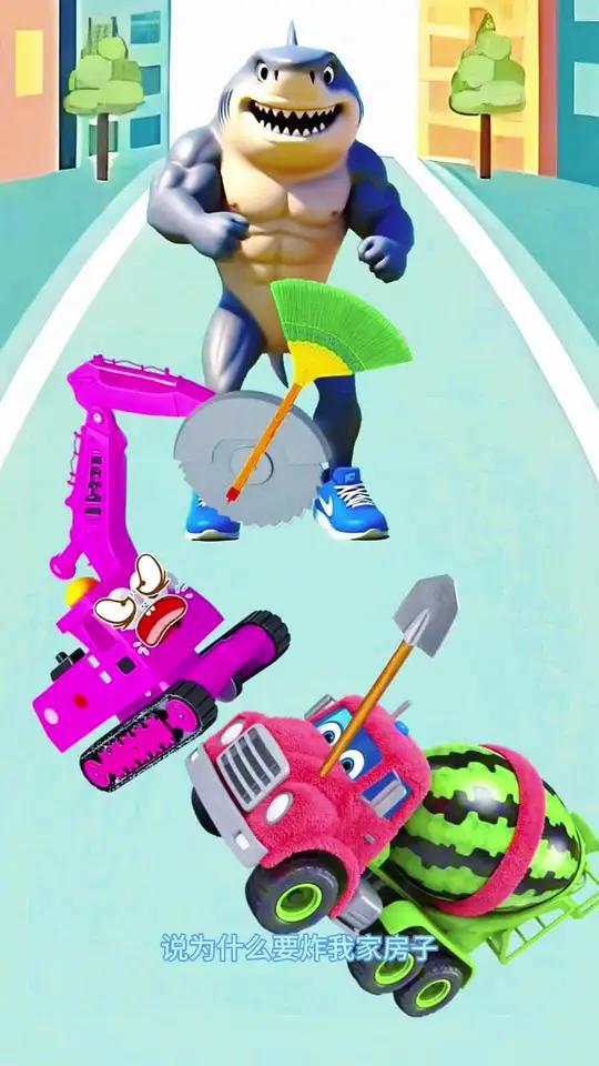 肌肉鲨鱼明白了不能随便乱放烟花