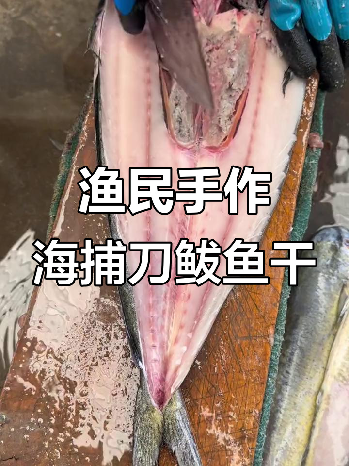 海捕刀鲅鱼干制作揭秘,渔民手工切割腌制风干全过程