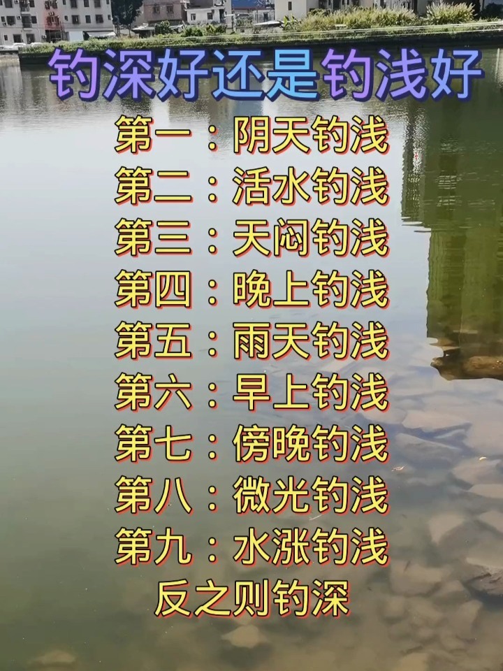 钓鱼技巧之钓深还是钓浅