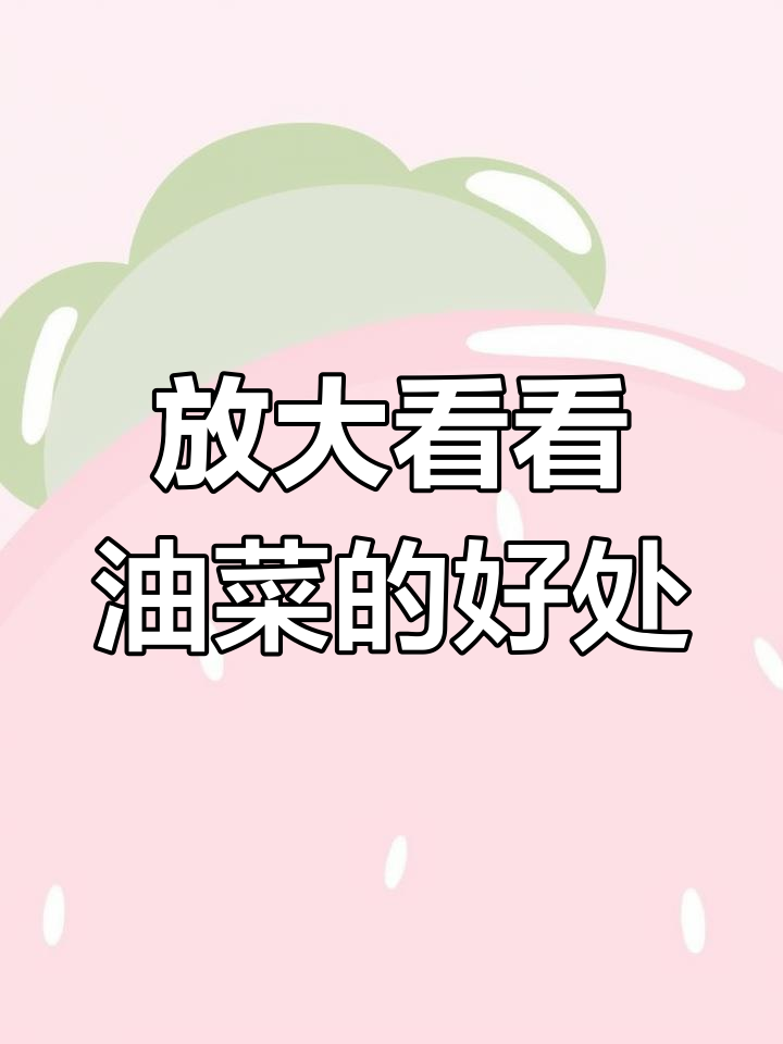 油菜的营养秘密,显微镜下看油菜的微观世界