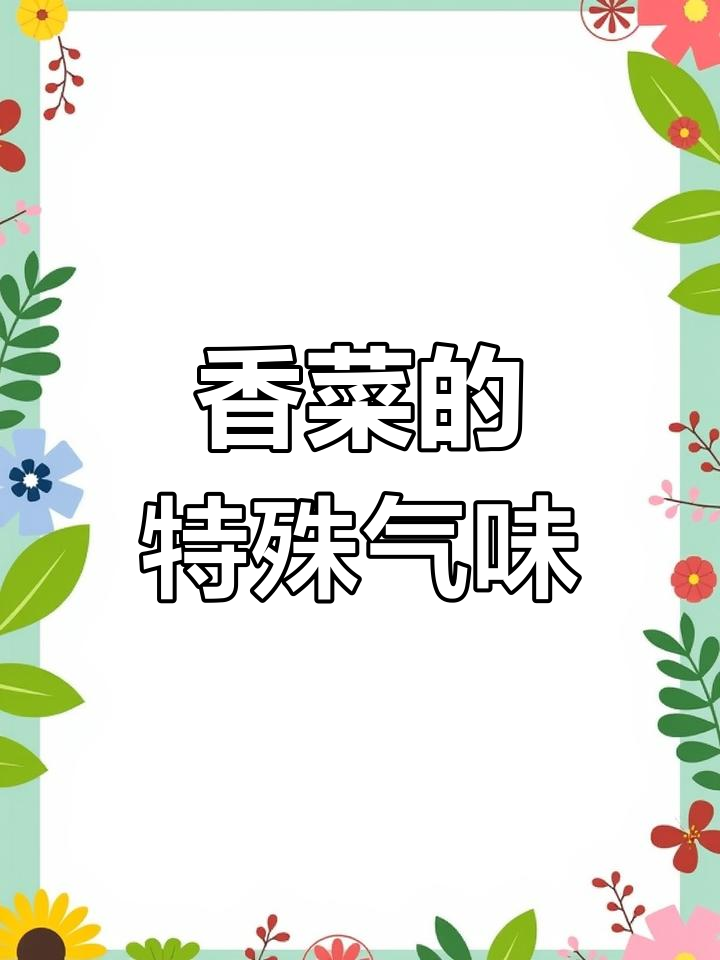 香菜“臭味”的真相揭秘