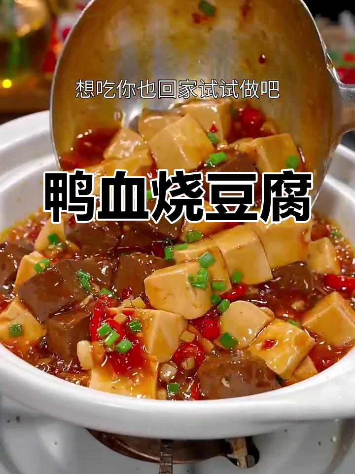 回家试试鸭血豆腐,嫩滑入味,拌饭超赞!