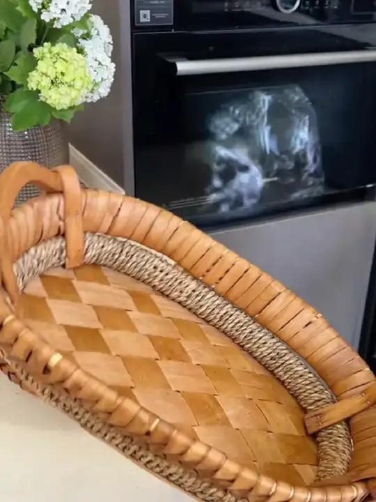 柳编收纳盘水果盘储物篮子杂物收纳筐零食家用面包筐夏季饮品小篮子好物推荐R