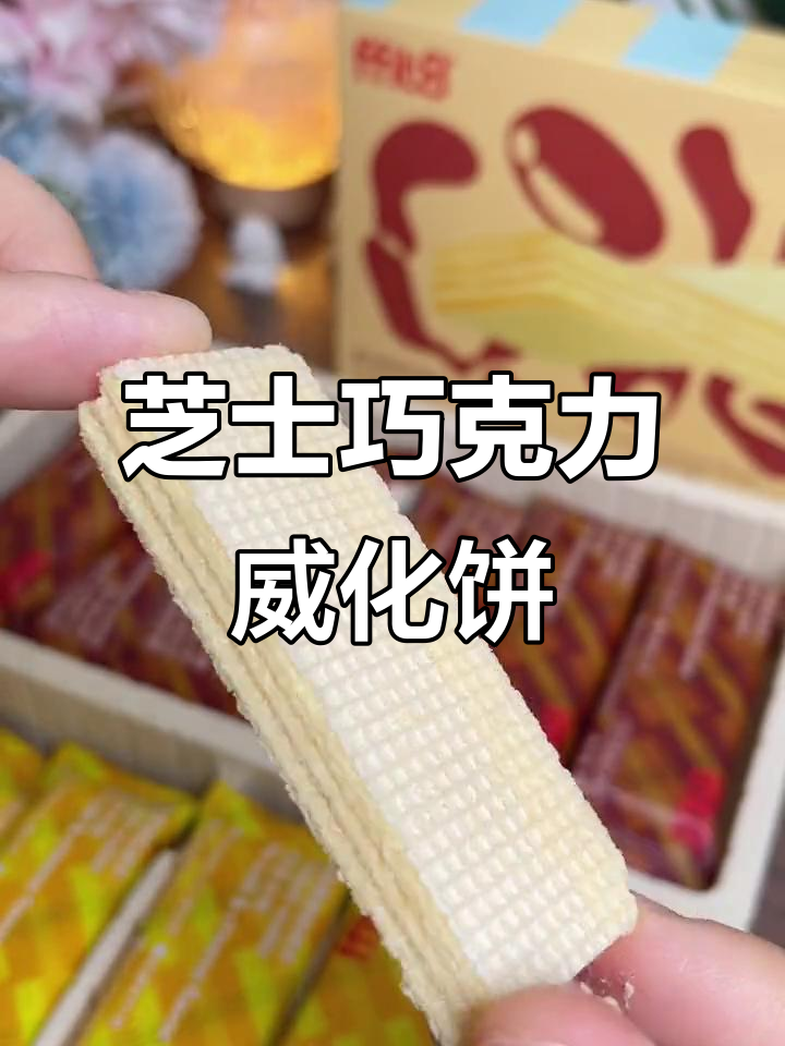 超模同款芝士威化饼干,浓郁巧克力与咸香芝味完美结合