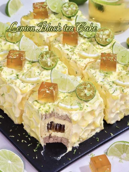 清新柠檬红茶冻蛋糕，美味烘培等你来