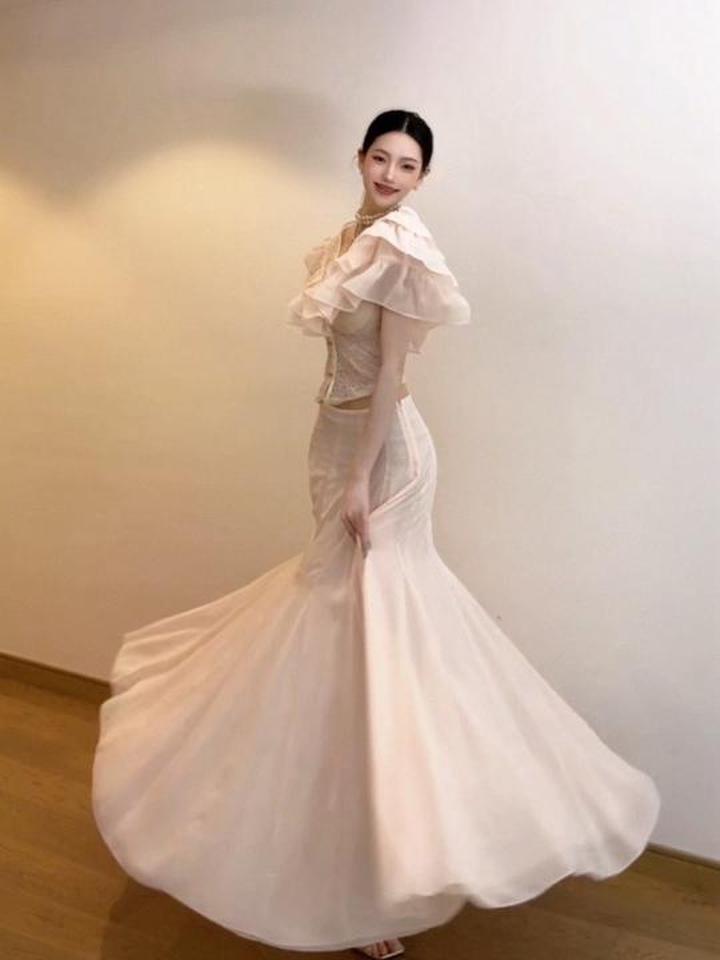 偏爱鱼尾裙，氛围感高级感长裙礼服很好看
