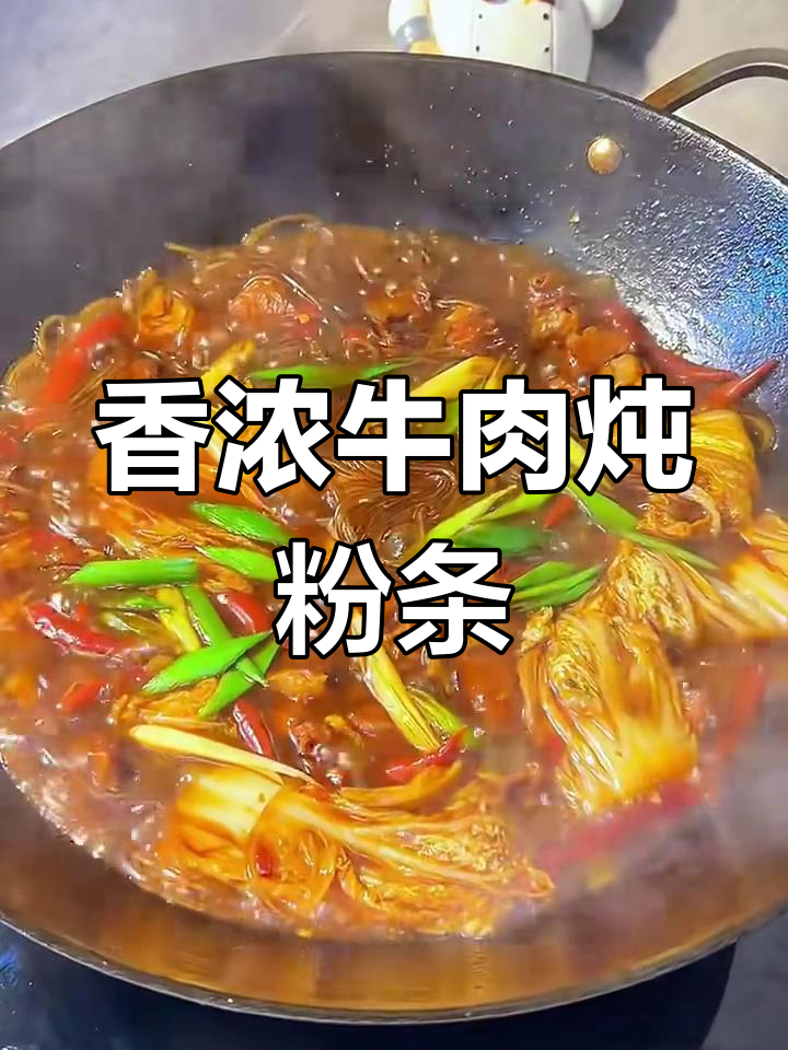 牛肉炖粉条,汤汁浓郁超下饭!