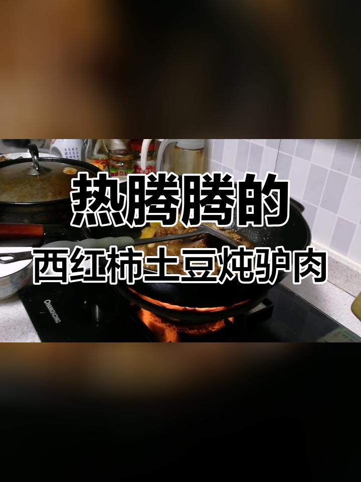 寒冷天气里的暖心炖菜:西红柿土豆驴肉