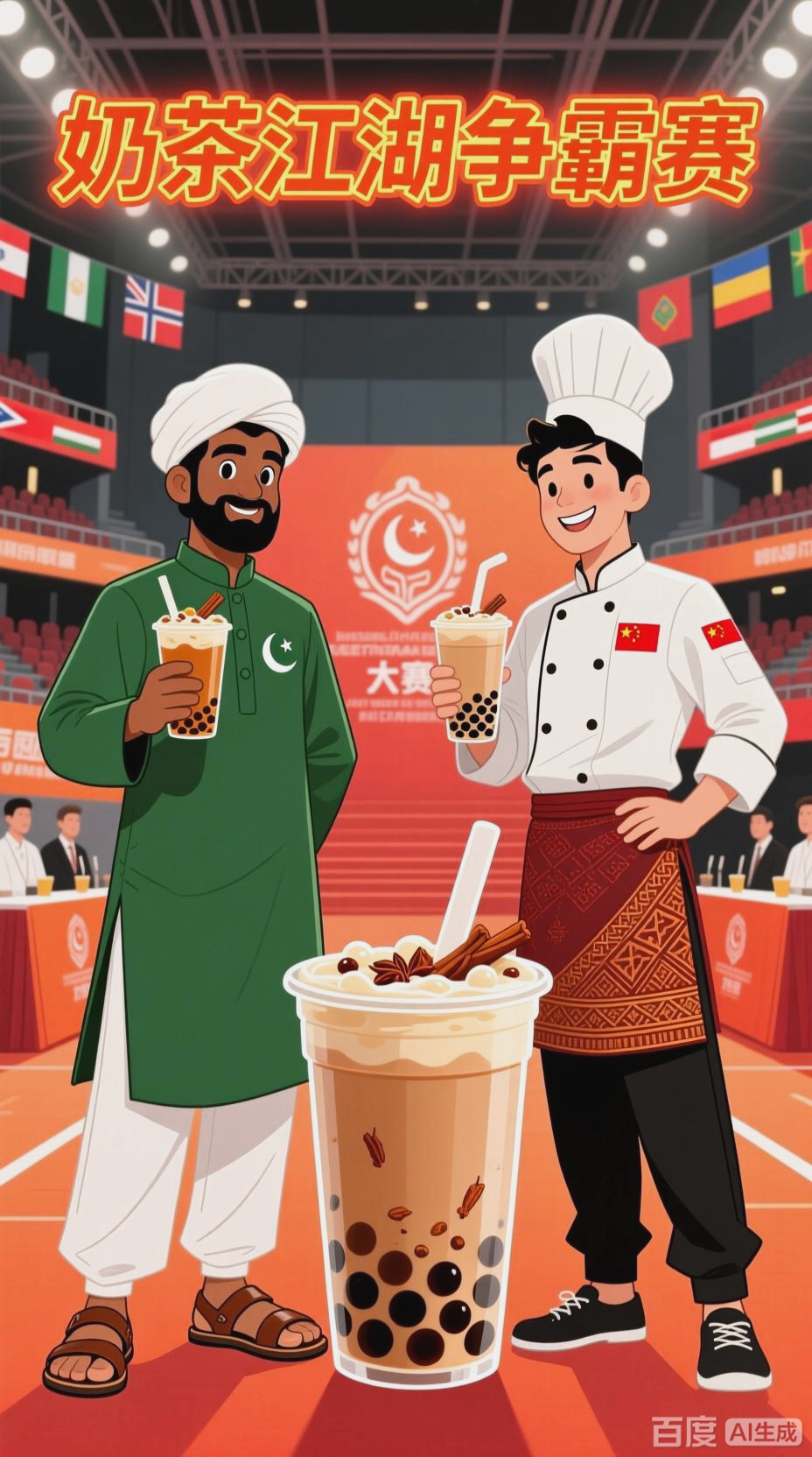 中巴奶茶大赛,阿甘队夺冠