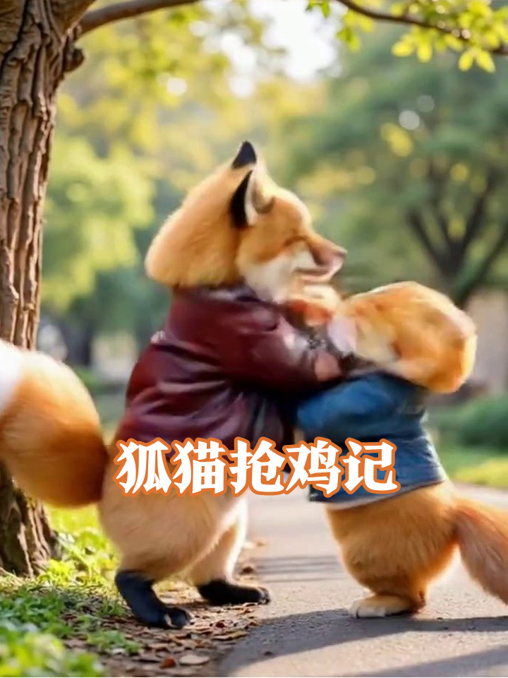 狐狸穿皮衣偷鸡,橘猫抢着烤,最后竟请人类吃大餐?