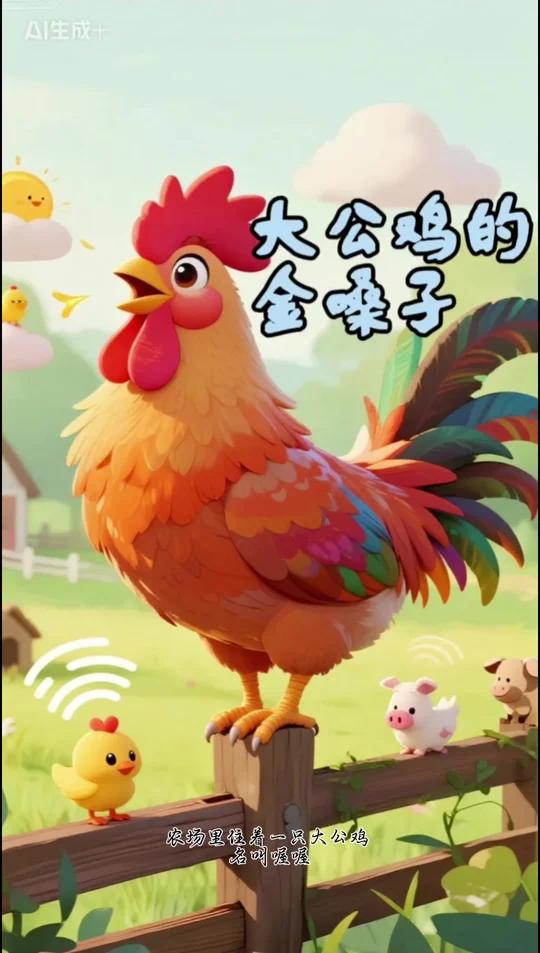 有声绘本故事—《大公鸡的金嗓子》