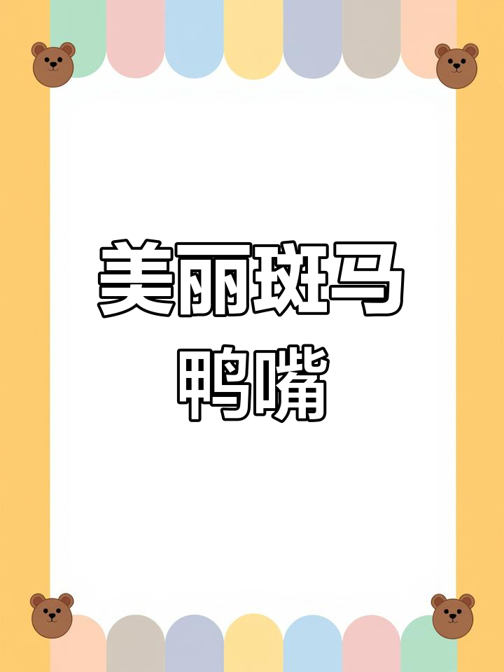 斑马鸭嘴鱼:黑白之美与独特纹路