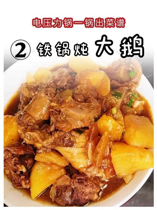 今天这个炖大鹅真是太好吃了 比饭店的入味