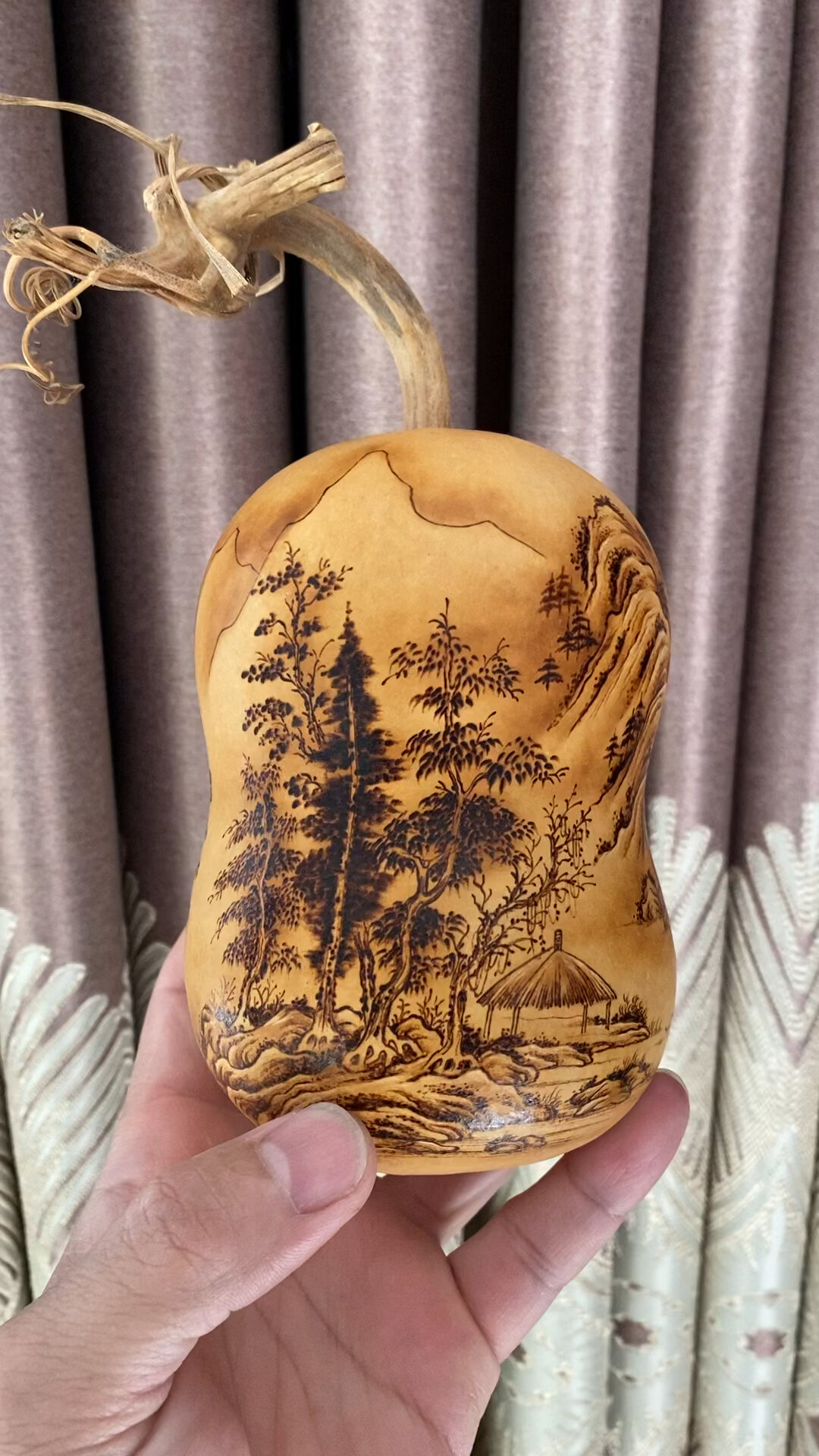 烙画葫芦 山水