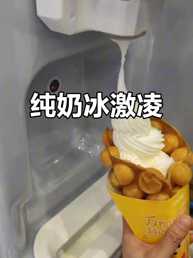 纯牛乳冰淇淋,不加水,真材实料,口感浓郁!