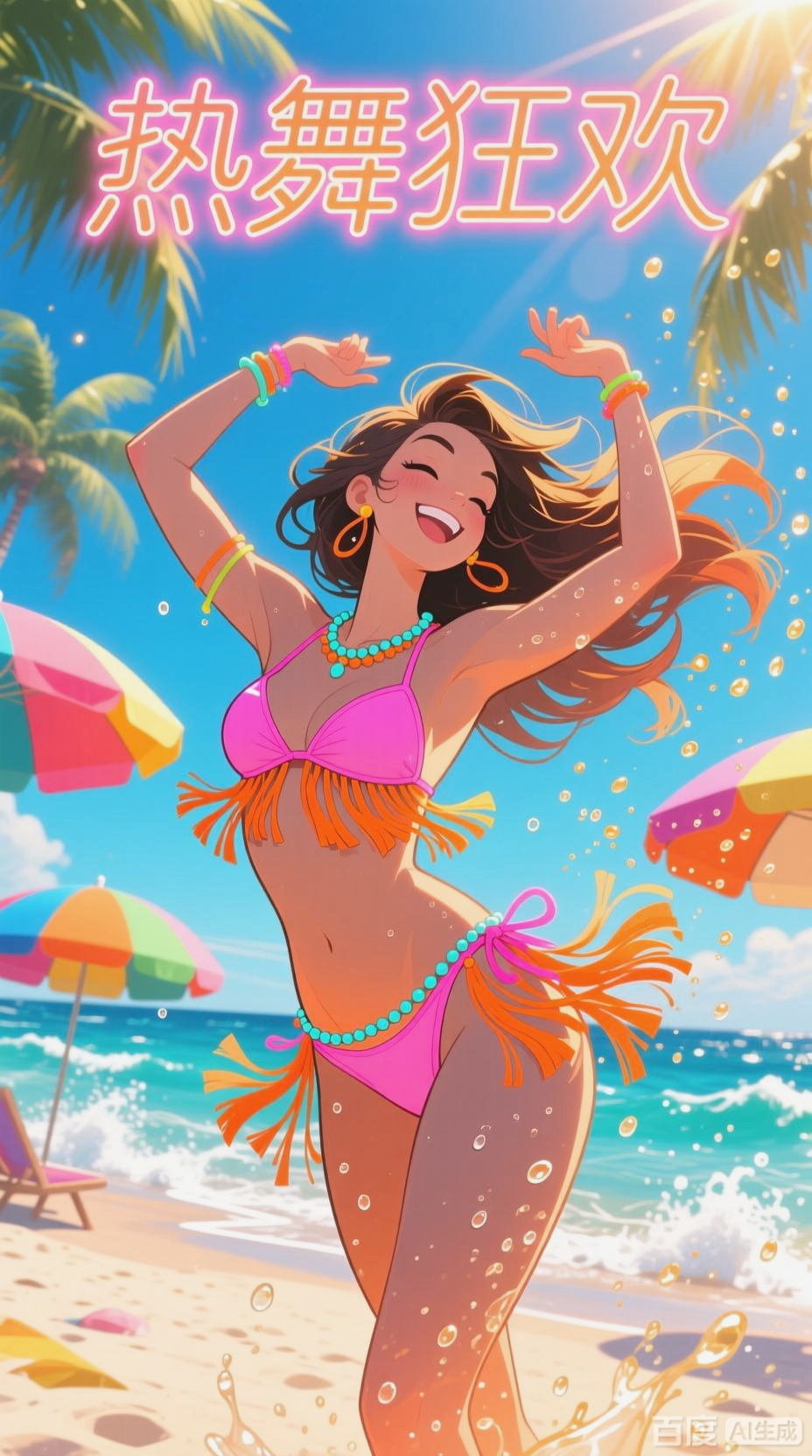 比基尼美女活力跳加特林