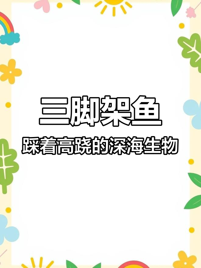 深海中的“高跷鱼”:三角架鱼的独特生存方式