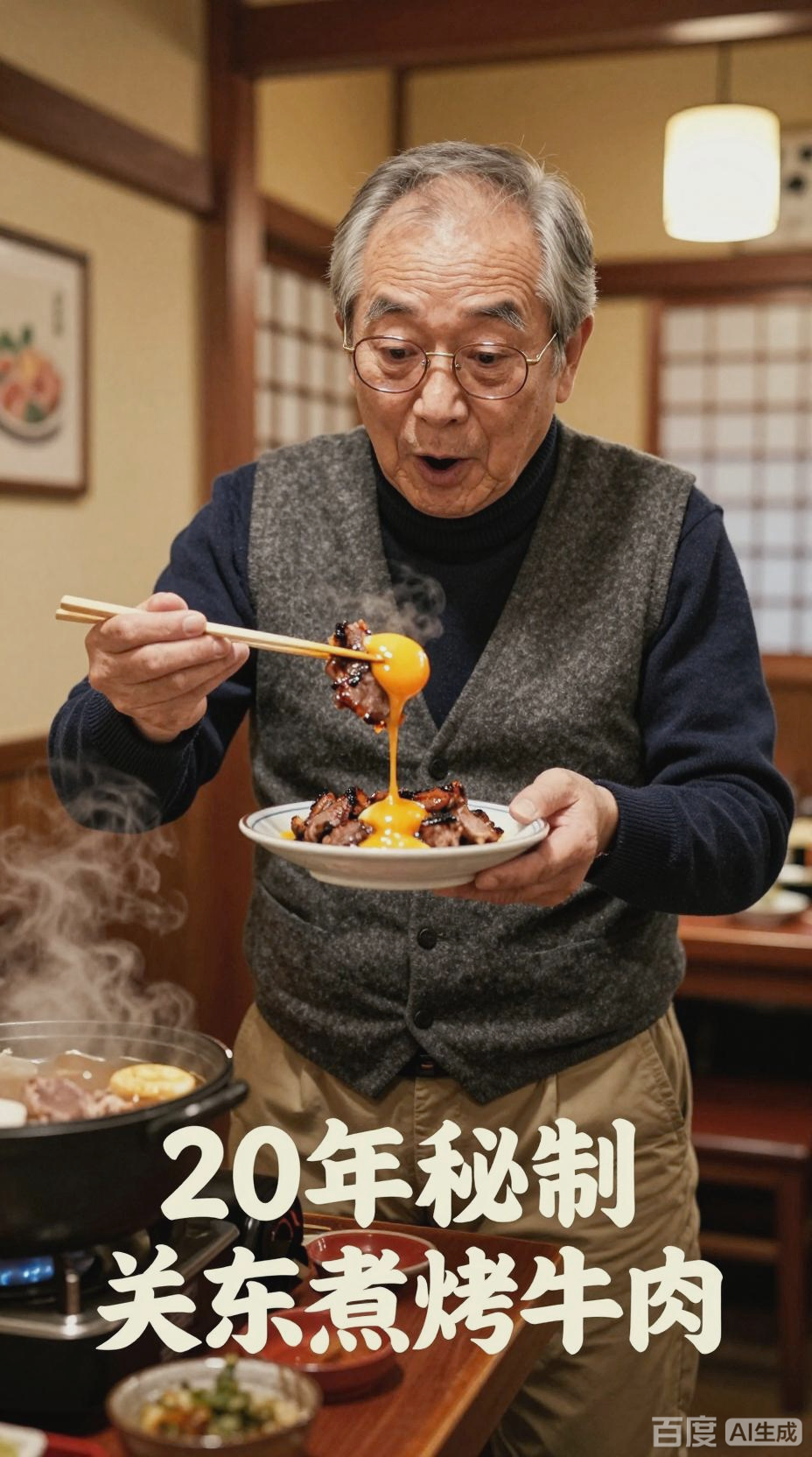 北海道家庭料理，关东煮风味烤牛肉