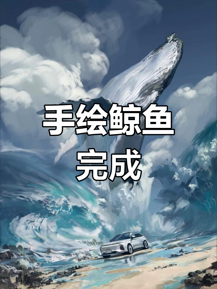 鲸鱼手绘过程,细节满满!