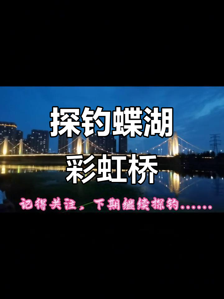 探钓蝶湖公园彩虹桥,钓鱼人快乐无限