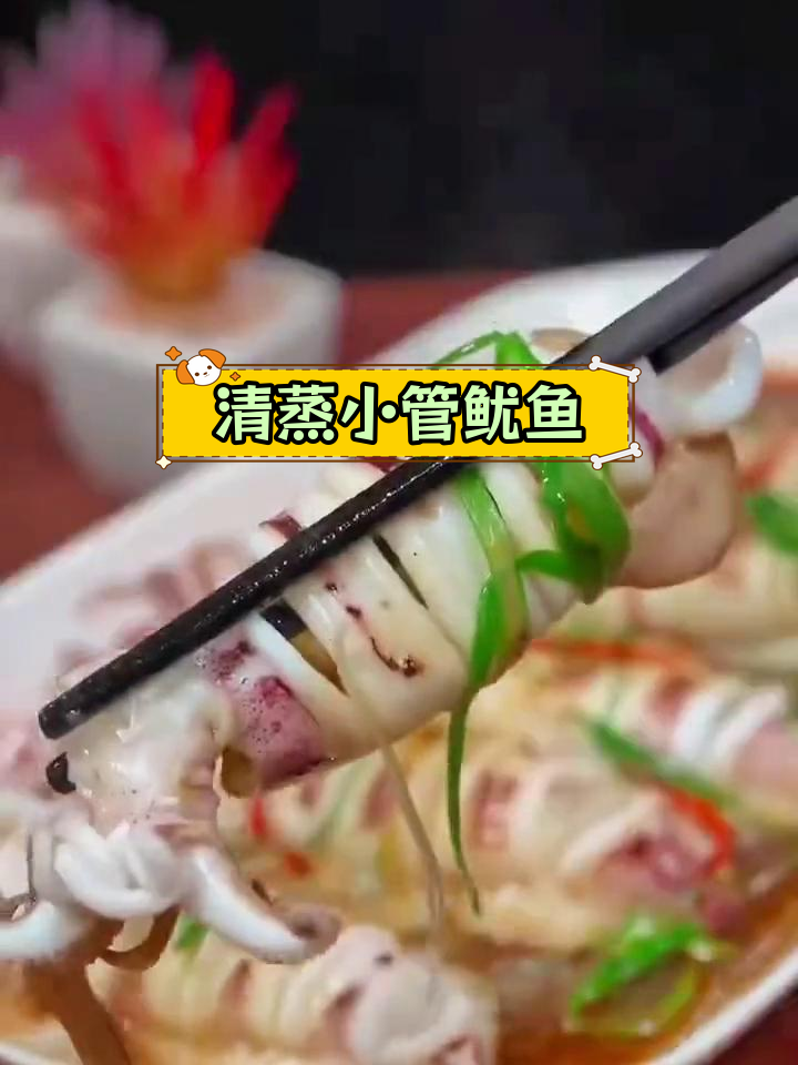 新鲜鱿鱼,清蒸白灼还原鲜美