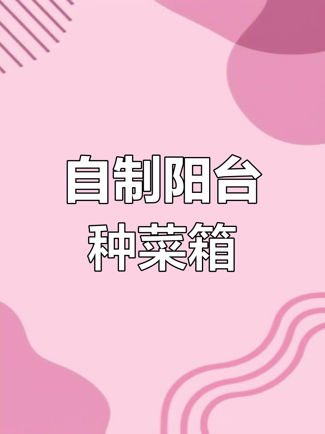 阳台种菜箱DIY,简单材料打造精美小花园