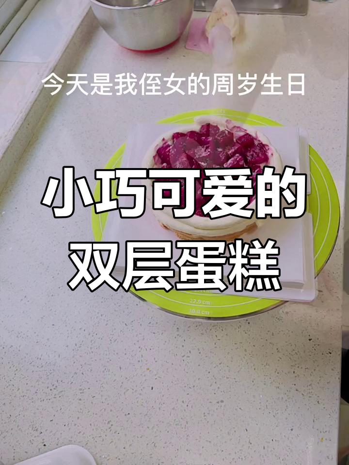 6+4寸小双层蛋糕,蓝风车动物奶油超可爱!