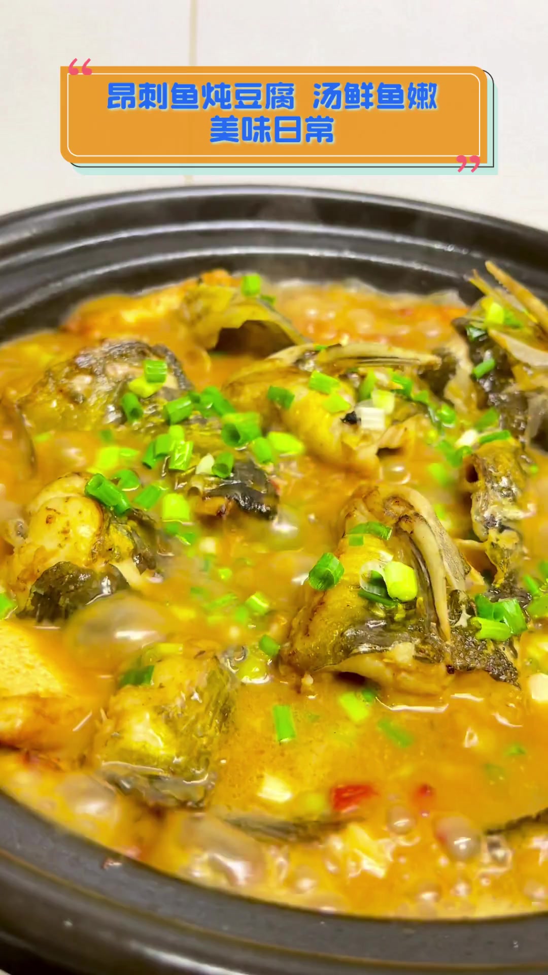 昂刺鱼炖豆腐,汤鲜鱼嫩,美味日常