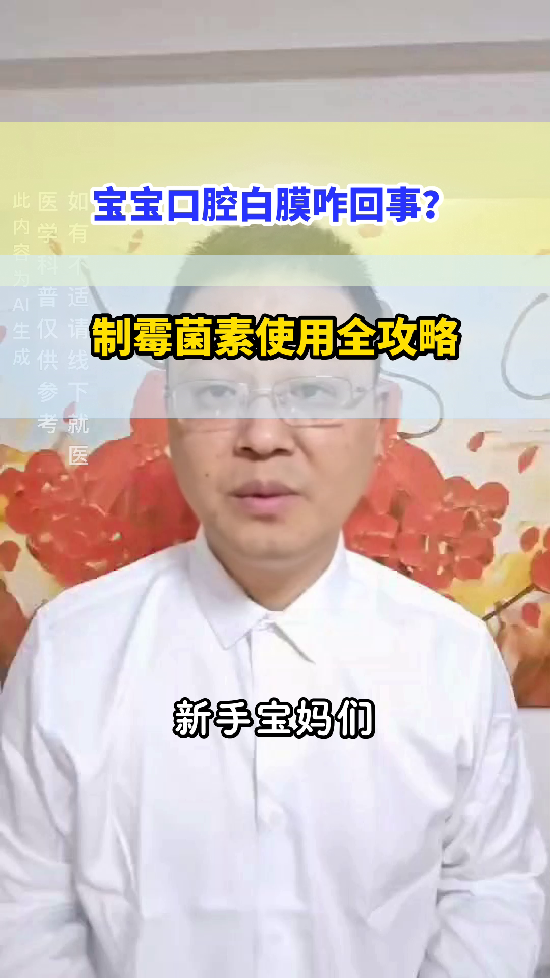 宝宝口腔白膜,制霉菌素咋用?