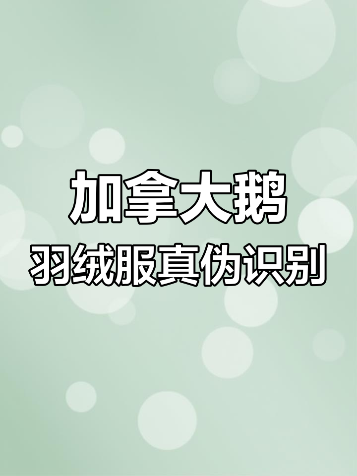 如何辨别加拿大鹅羽绒服真假?掌握这三招轻松鉴别