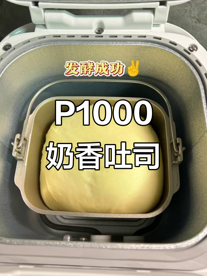 松下P1000面包机奶香吐司，烤色淡更诱人