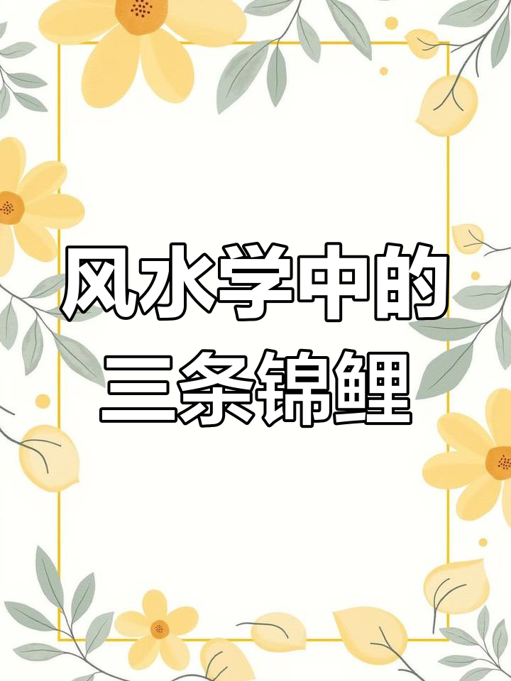 三条锦鲤的风水寓意与招财进宝