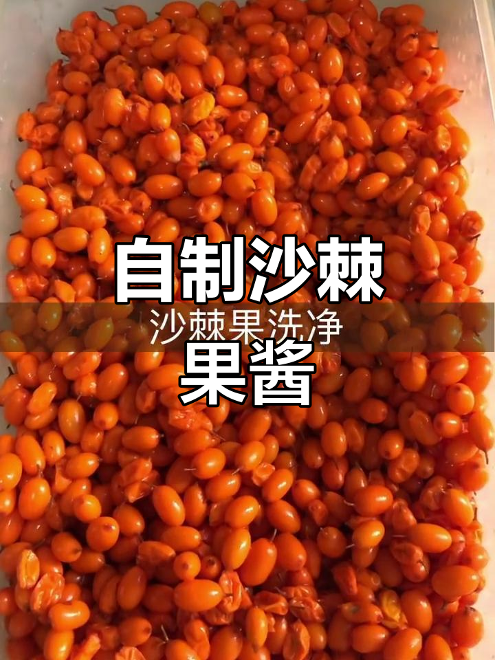 妈妈亲手做沙棘果酱,满满的爱与关怀