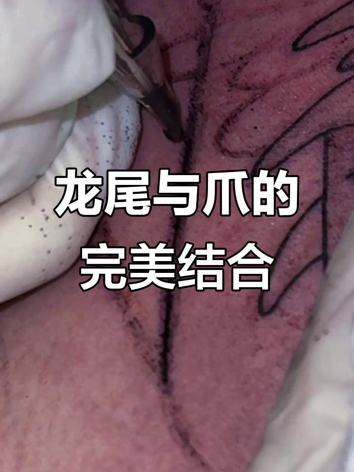 岳阳九纹龙半甲纹身,传统对称设计展现龙的魅力