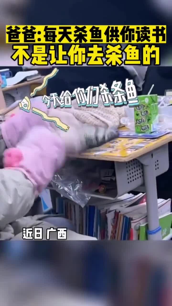 爸爸:每天杀鱼供你读书,不是让你去杀鱼的