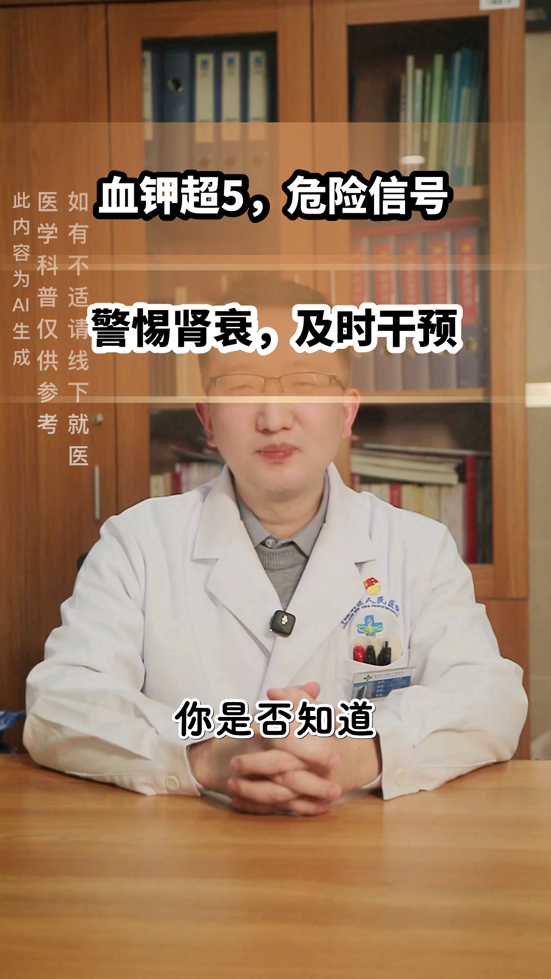 血钾超5，警惕肾衰危机