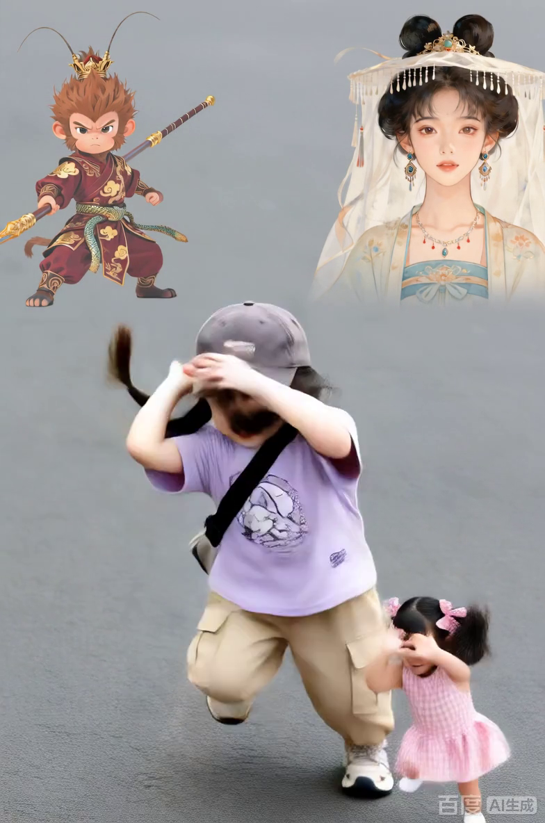 萌娃版悟空遇仙女