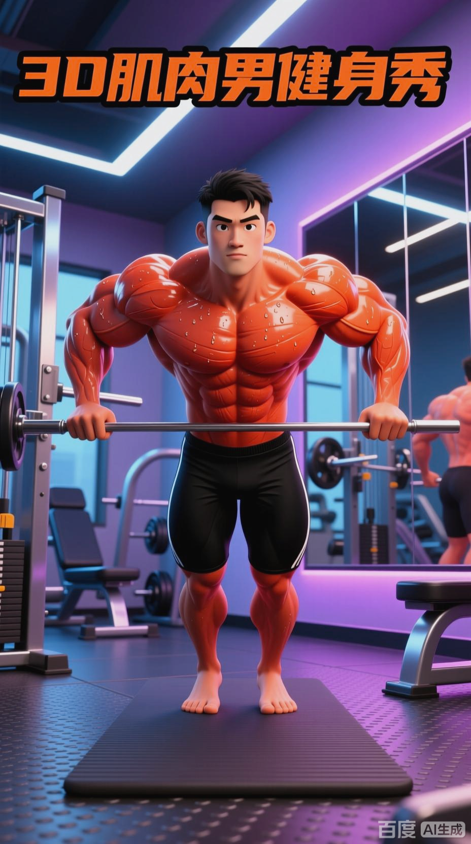 3D肌肉男，健身新风尚