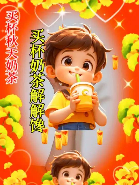 谁能借我十块钱,买杯秋天奶茶解解馋!