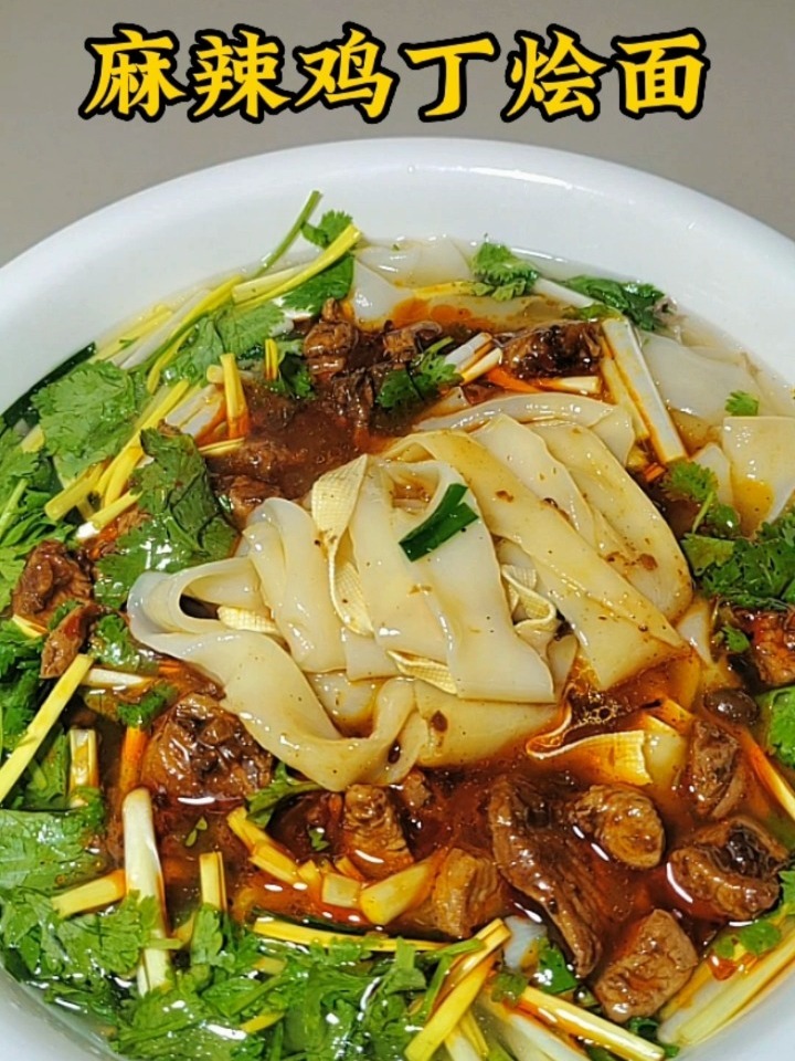 麻辣鸡丁烩面
